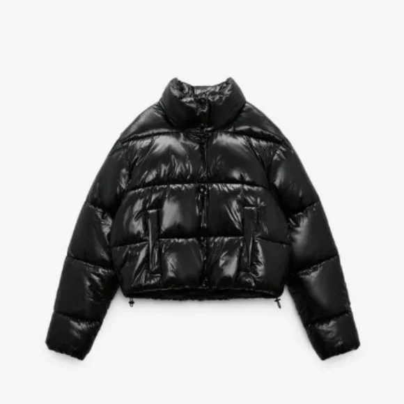 Zara Black Water Repellent Puffer Jacket Sz S, M NWT - Picture 9 of 10
